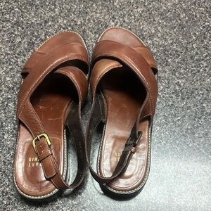 Stuart Weitzman Brown Leather Sandals - NWOT
